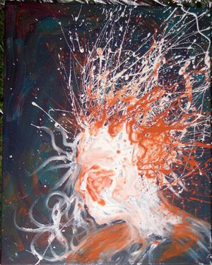 Painting - Splatter Girl